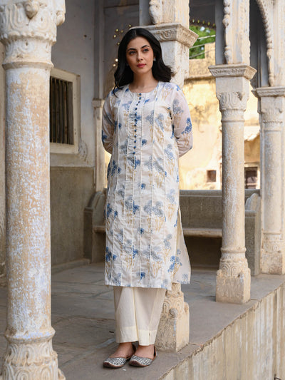 Blue Lagoon Kurta Pant and Dupatta set