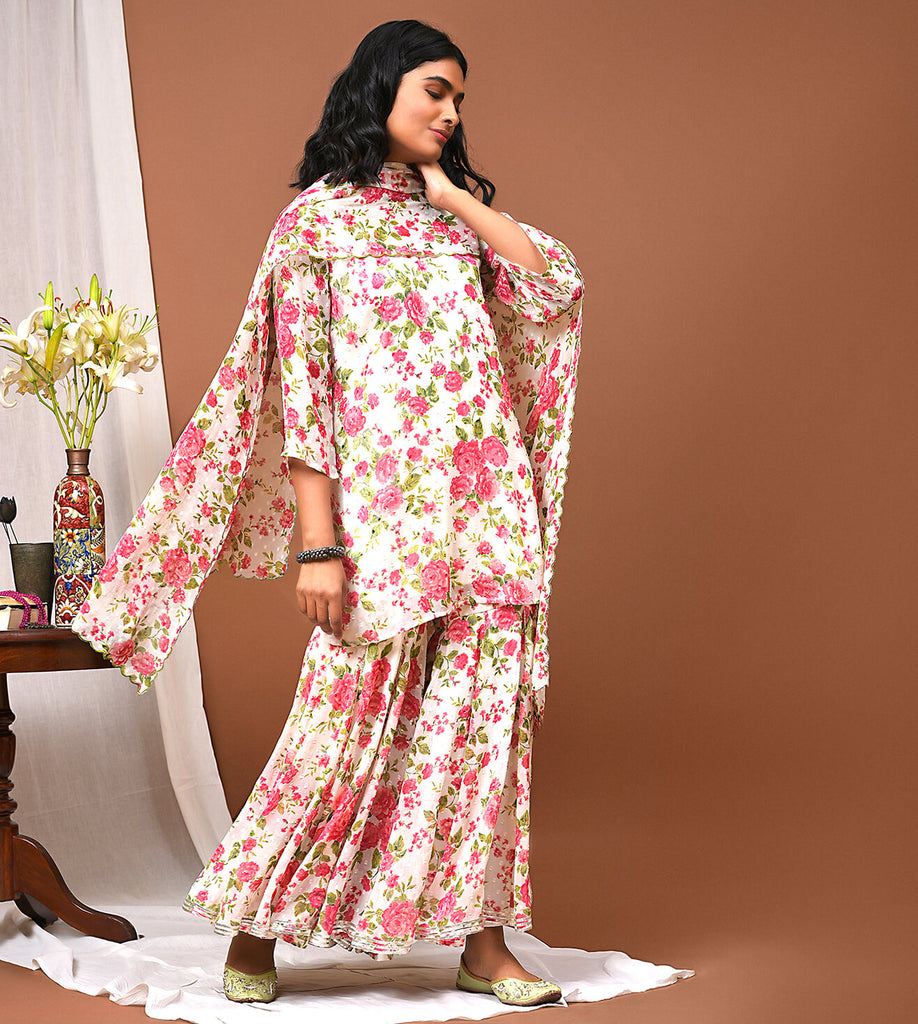 Peace & Joy be upon Kurta Sharara & Dupatta Set